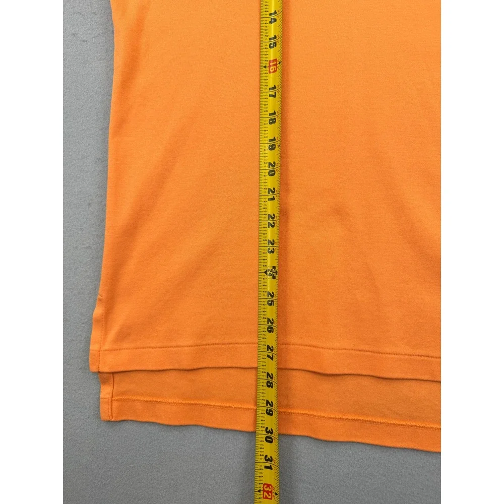 Polo Ralph Lauren Mens M Short Sleeve Pique Cotton Polo Orange Casual Preppy Ivy
